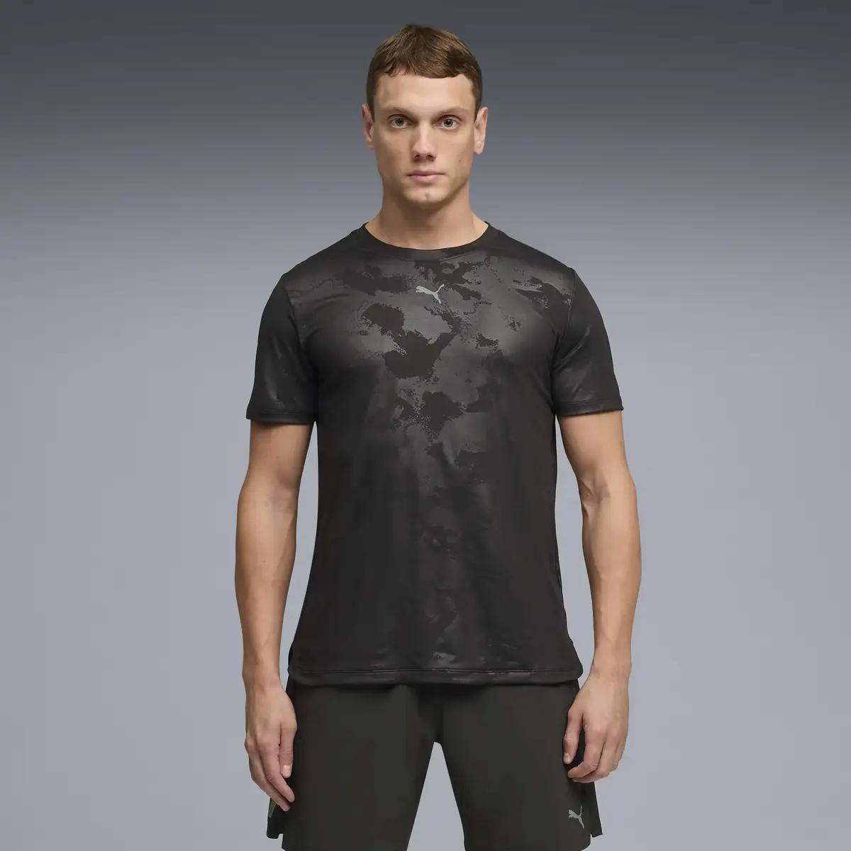 Puma M CLOUDSPUN EMBOSS TEE PUMA Black Siyah Erkek T-Shirt
