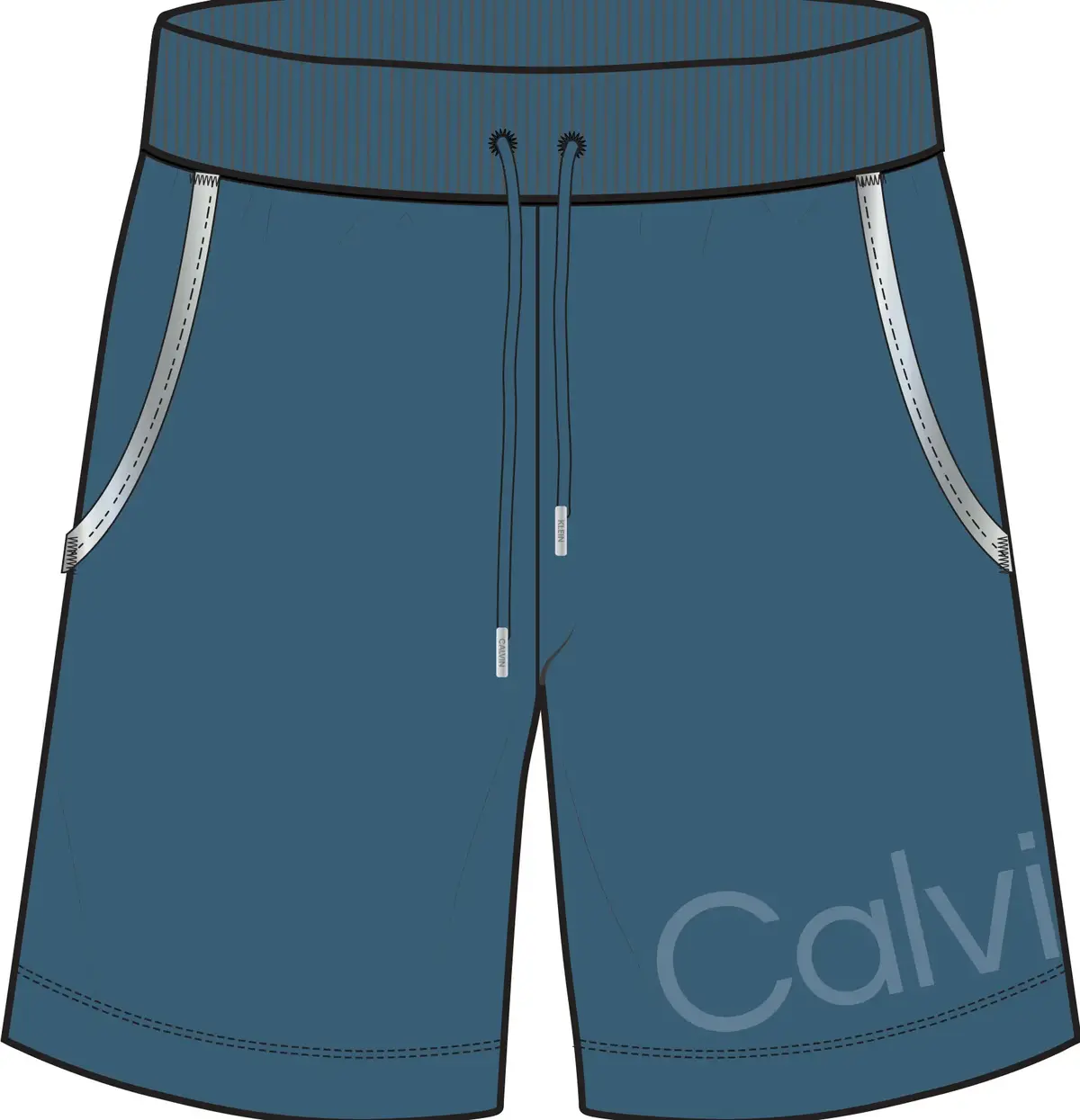 Calvin Klein PW - 9" Knit Short Erkek Mavi Şort