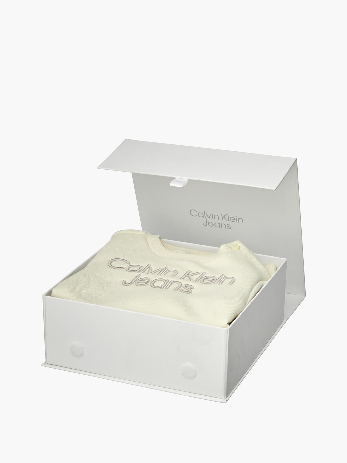 Calvin Klein INST LOGO FLEECE HWK Bebek Krem Eşofman Takımı