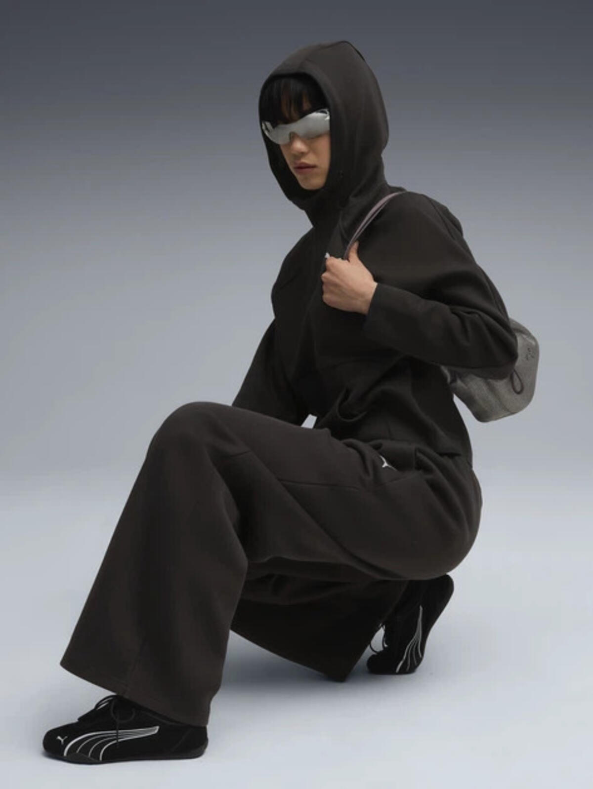 PUMA EVOSTRIPE Comfort Hoodie Siyah Kadın Kapüşonlu Sweatshirt