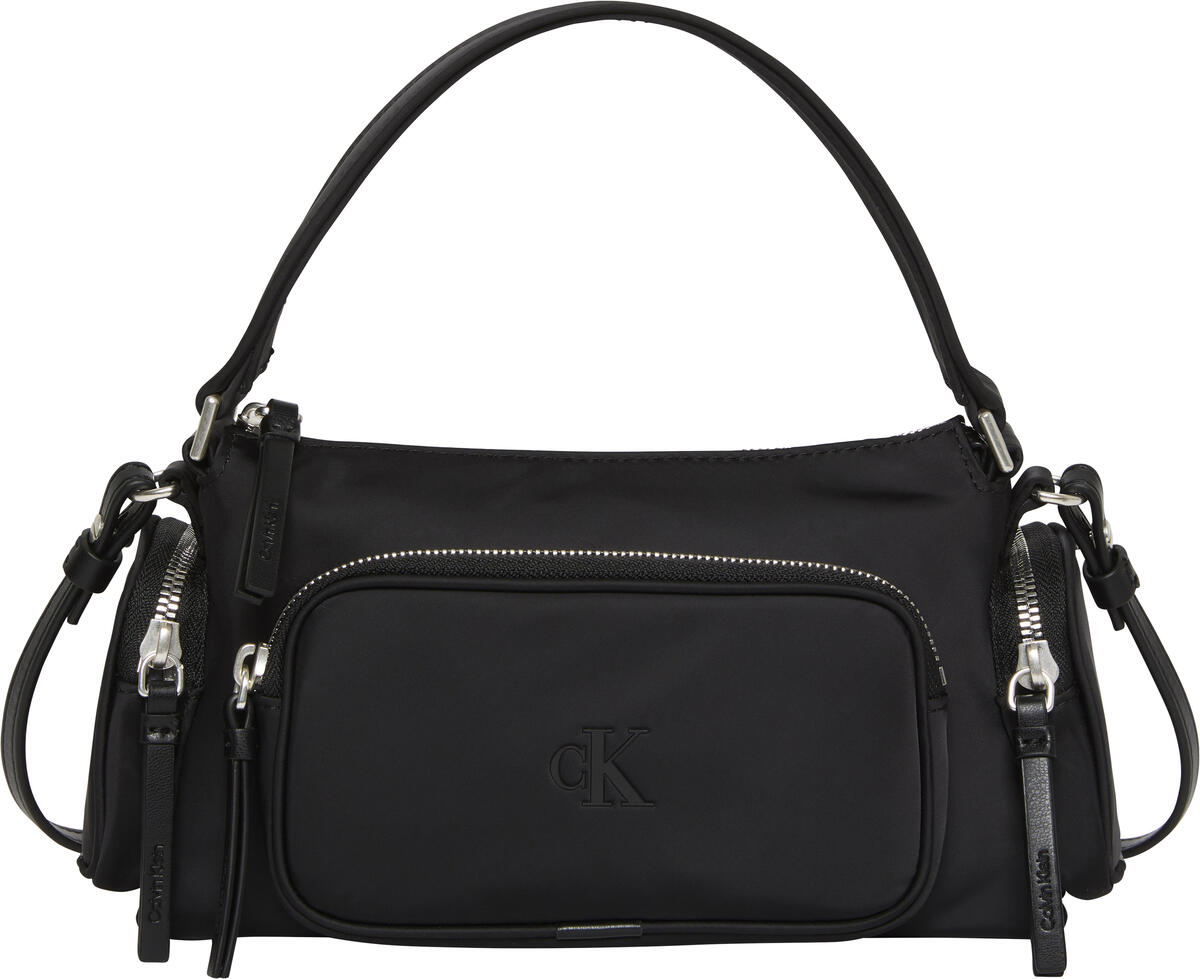 Calvin Klein POCKET NYLON BAG W/ STRAP Siyah Kadın El Çantası