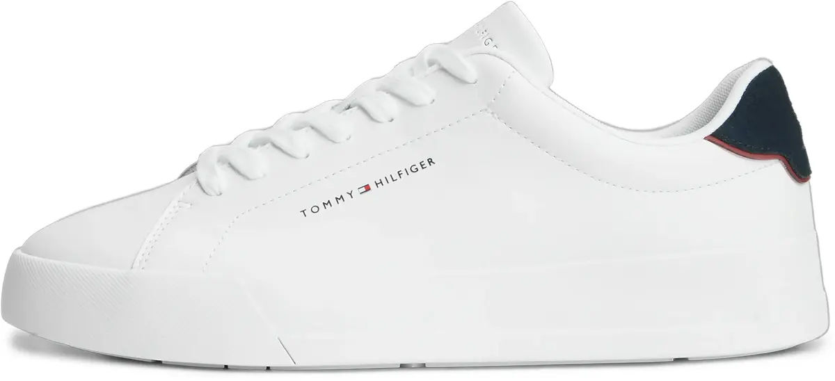 Tommy Hilfiger TH COURT LTH DETAIL, 0LD Beyaz Erkek Spor Ayakkabı & Sneaker