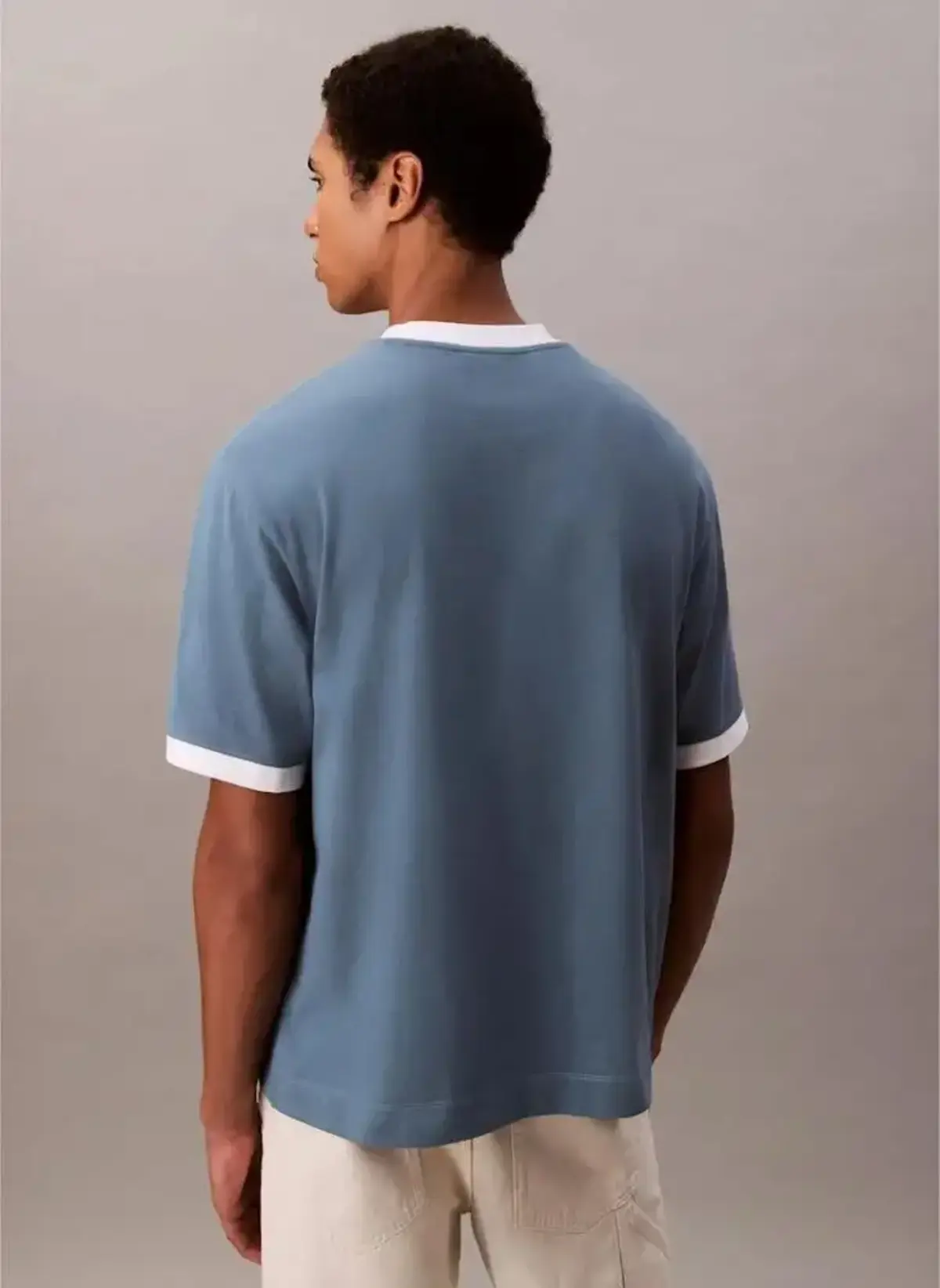 Calvin Klein SS RETRO LOGO RINGER 16S RLXD TE Mavi Erkek Tişört Calvin Klein SS RETRO LOGO RINGER 16S RLXD TE Mavi Erkek Tişört