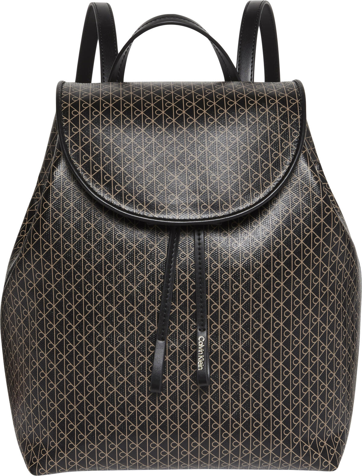 Calvin Klein EMBLEM AOP FLAP BACKPACK Siyah Kadın Çanta