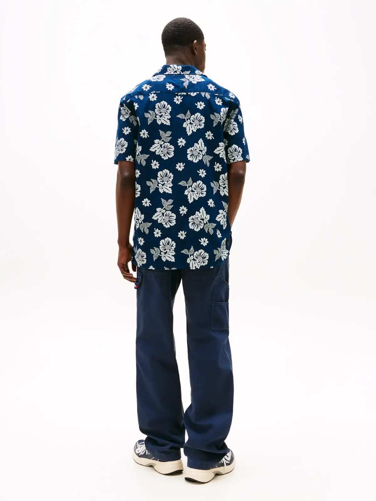 Tommy Hilfiger TJM REG SLUB AOP SS, C1G Lacivert Erkek Gömlek