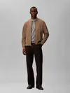 Calvin Klein LS MATTE BOMBER JACK Kahverengi Erkek Fermuarlı Ceket