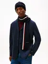 Tommy Hilfiger Rubberised Logo Beanie and Scarf Gift Set Lacivert Erkek Atkı Bere Seti