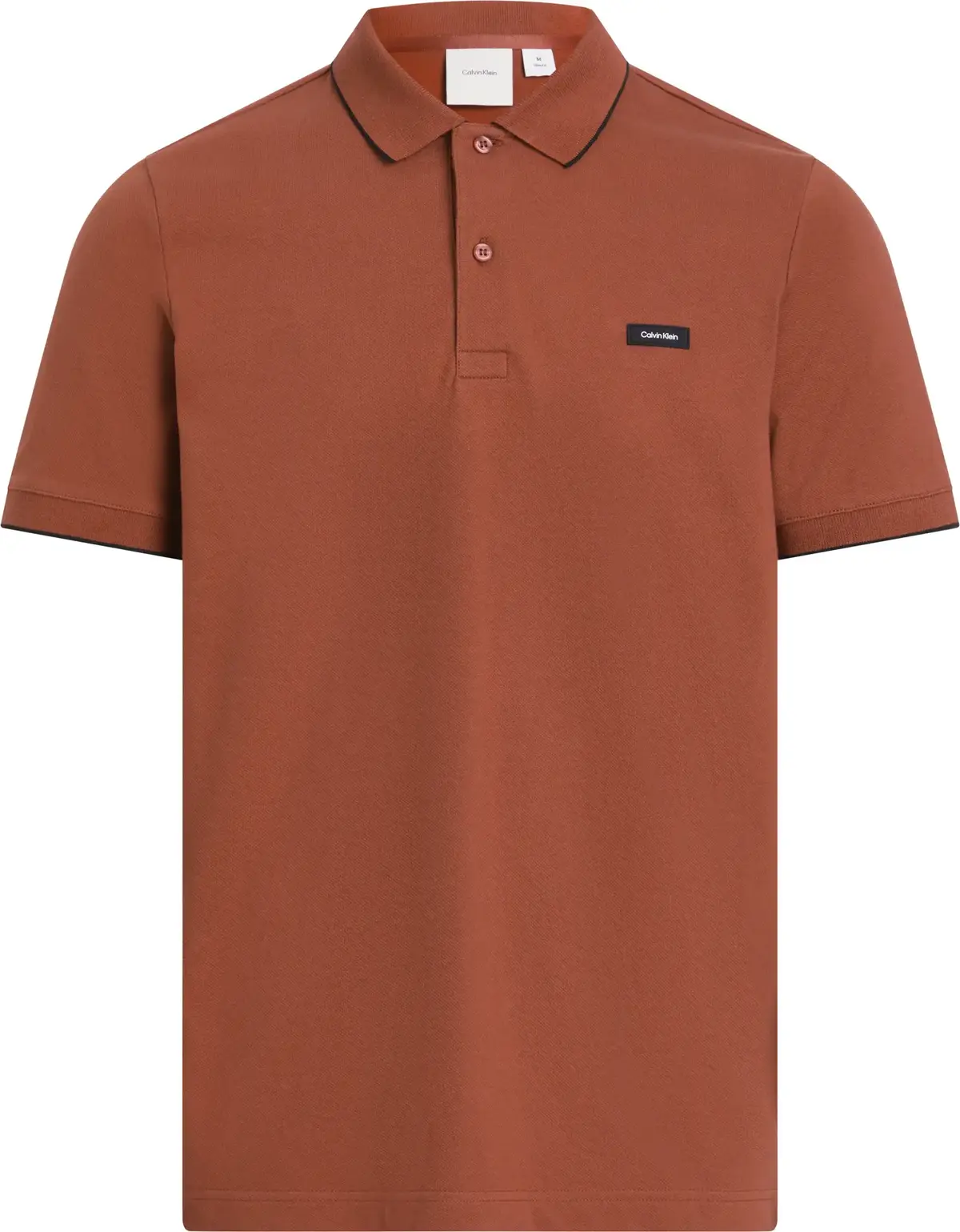 Calvin Klein STRETCH PIQUE TIPPIN, XAH Turuncu Erkek T-Shirt & Polo