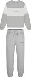 Calvin Klein COLOR BLOCK HWK SET Erkek Gri Eşofman Takımı