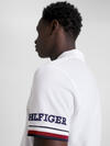 Tommy Hilfiger MONOTYPE GS CUFF SLI Erkek Beyaz Polo T-Shirt