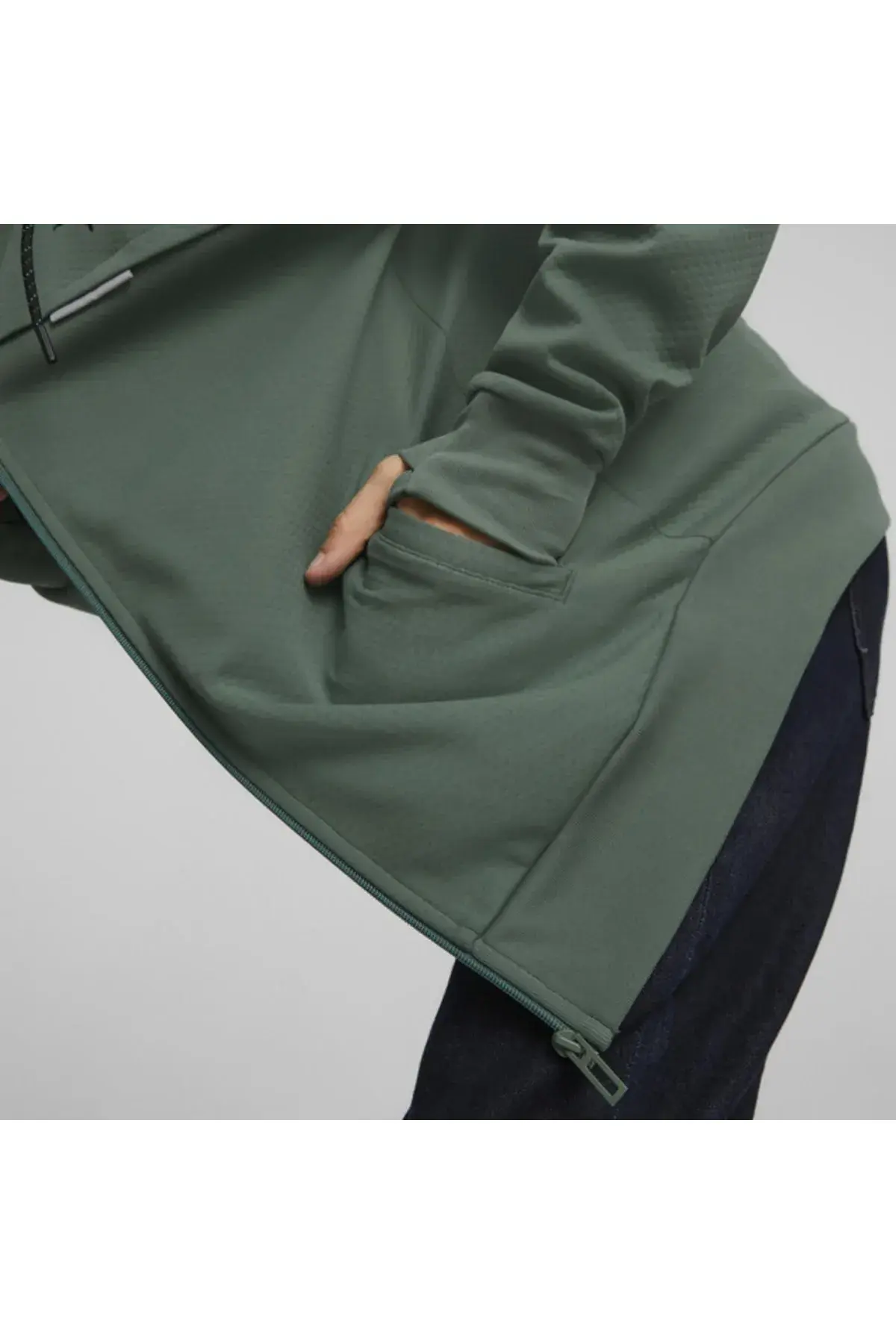 Puma Mapf1 Hooded Sweat Jacket Yeşil Erkek Fermuarlı Hoodie