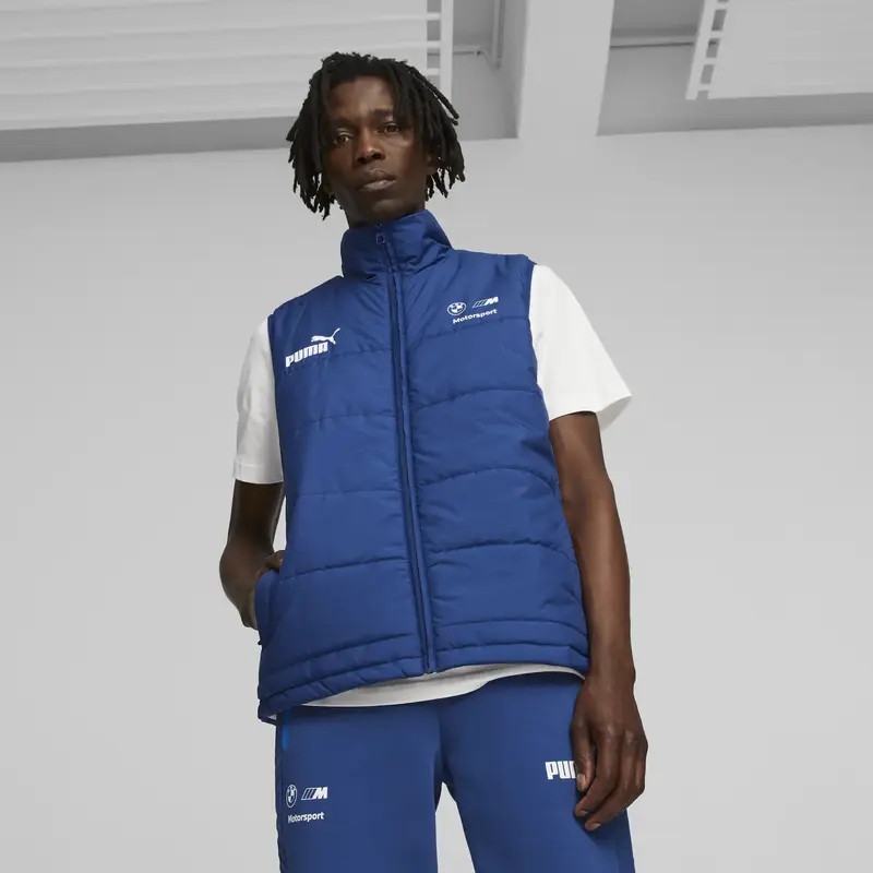 Puma BMW MMS MT7 Padded Vest Mavi Erkek Şişme Yelek