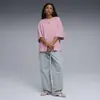 Puma DARE TO Oversized Ruched Tee Pembe Kadın T-Shirt