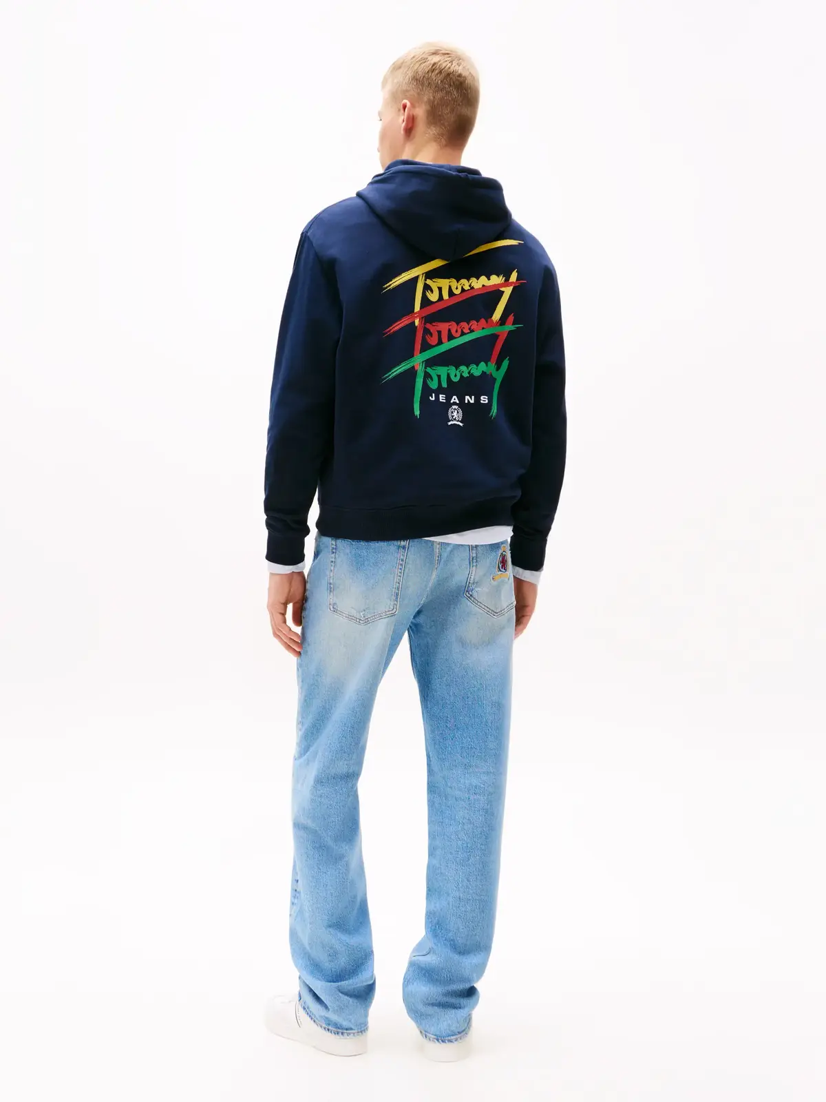Tommy Hilfiger TJM RLX 3 COLOR SIGN Erkek Mavi Sweatshirt