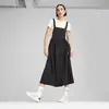 Puma DOWNTOWN Dungaree Dress Siyah Kadın Elbise-Etek