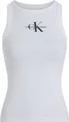 Calvin Klein MONOLOGO RIB TANK TO, YAA Beyaz Kadın T-Shirt & Polo