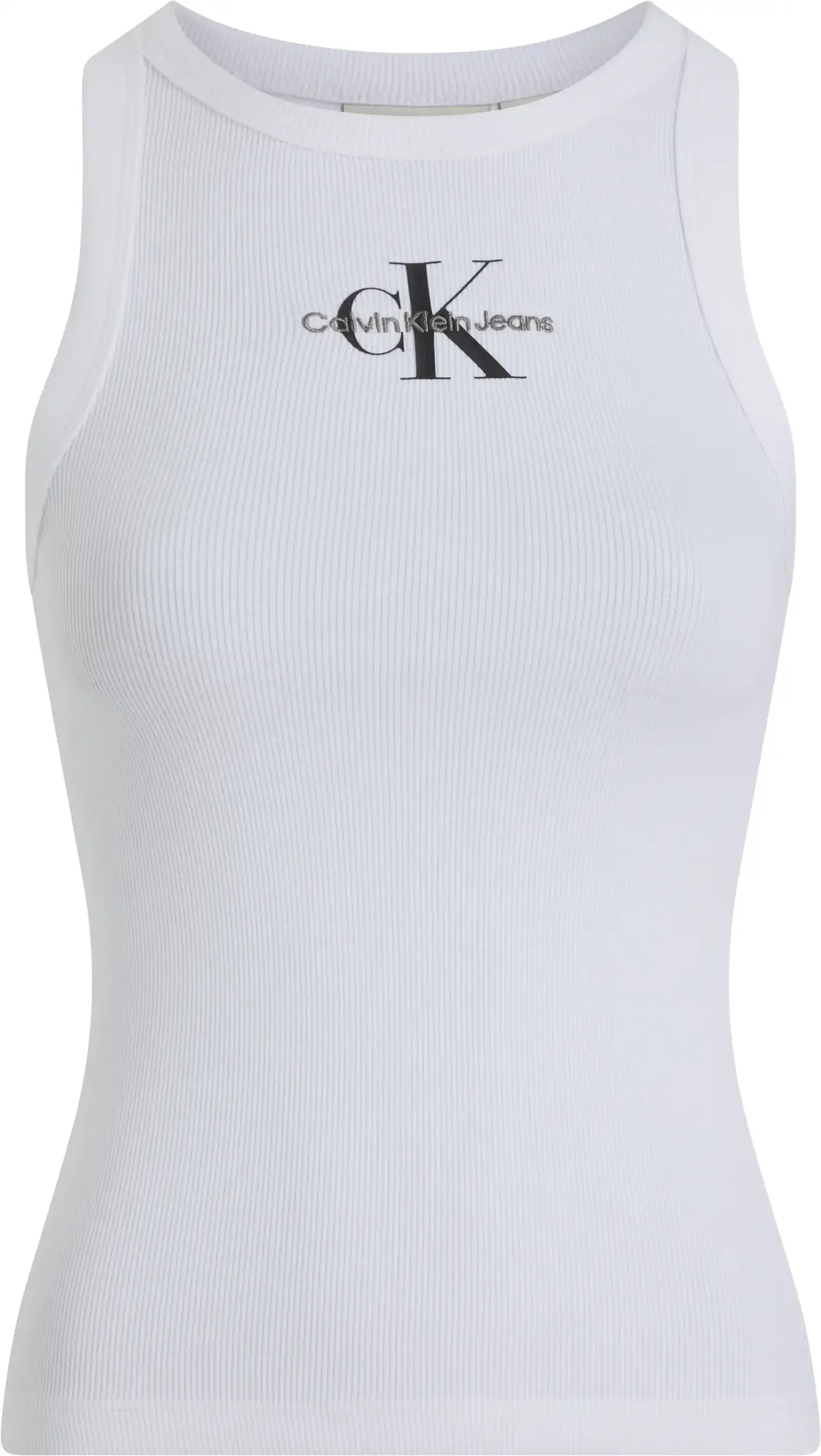 Calvin Klein MONOLOGO RIB TANK TO, YAA Beyaz Kadın T-Shirt & Polo
