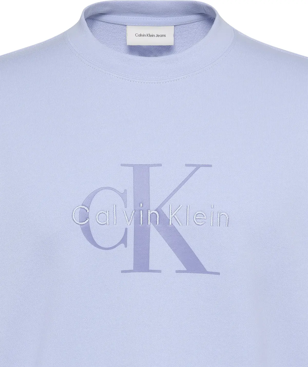 Calvin Klein LS EU 350TERRY MONOLOGO CN SWTSH Erkek Mavi Sweatshirt