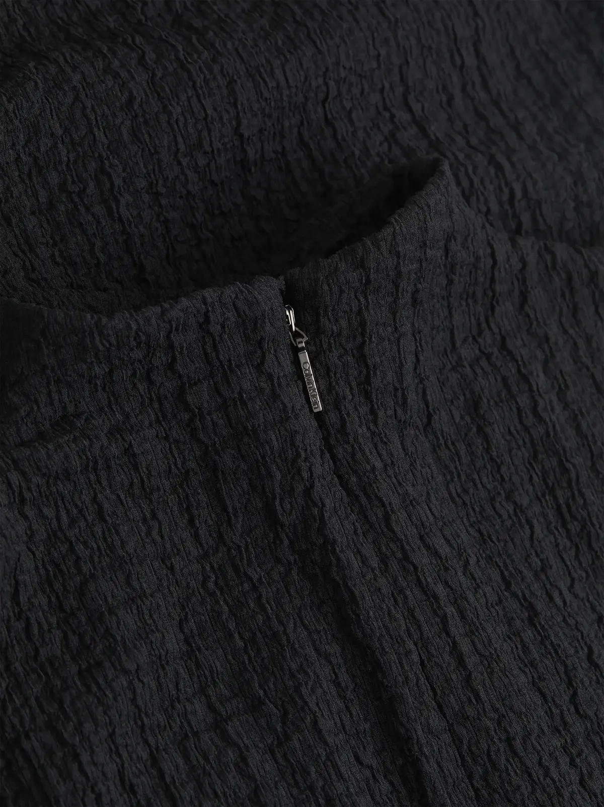 Calvin Klein CRINKLE JERSEY ANKLE, BEH Siyah Kadın Elbise-Etek