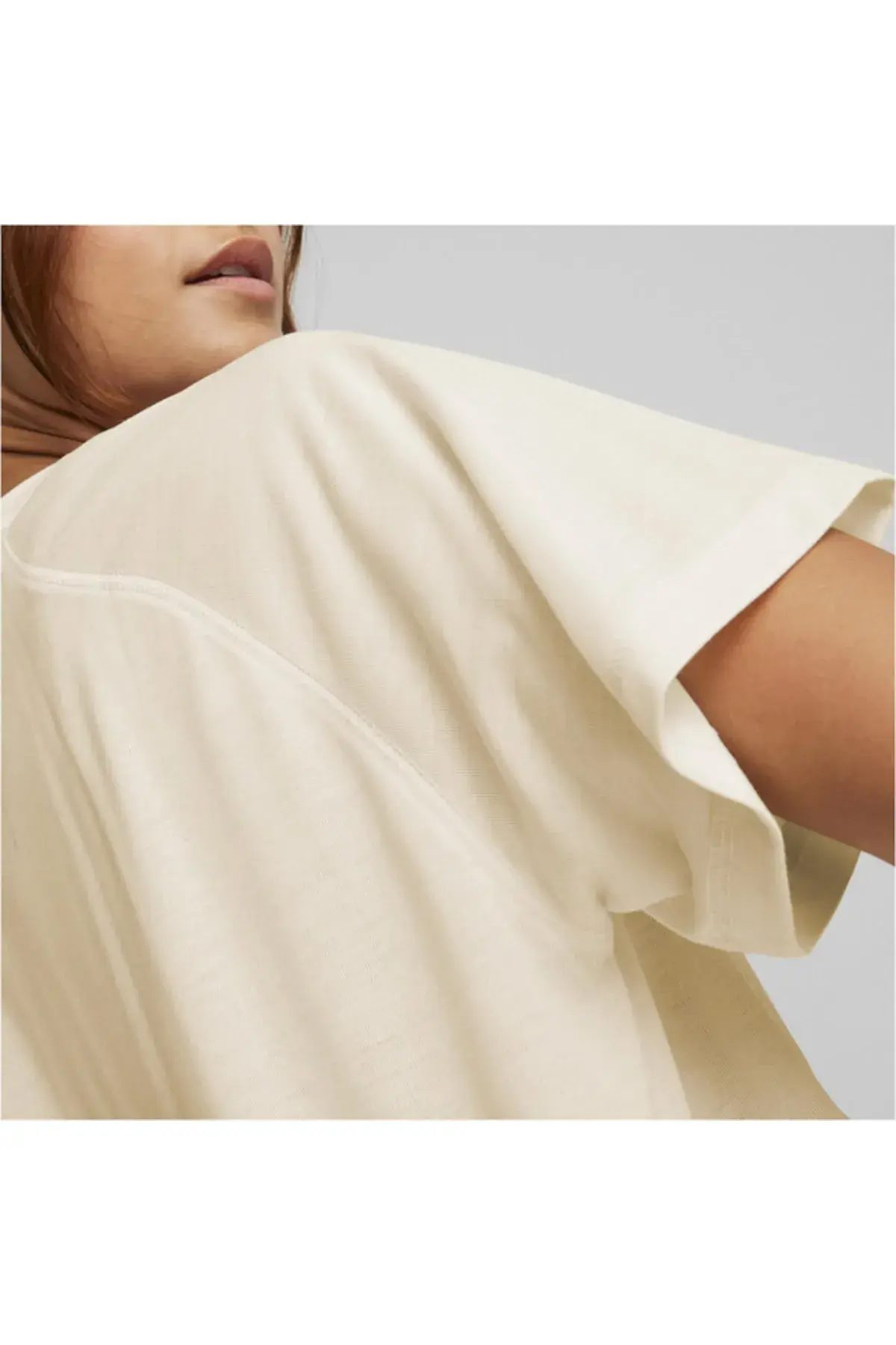 Puma Evostripe Tee Bej Kadın T-Shirt