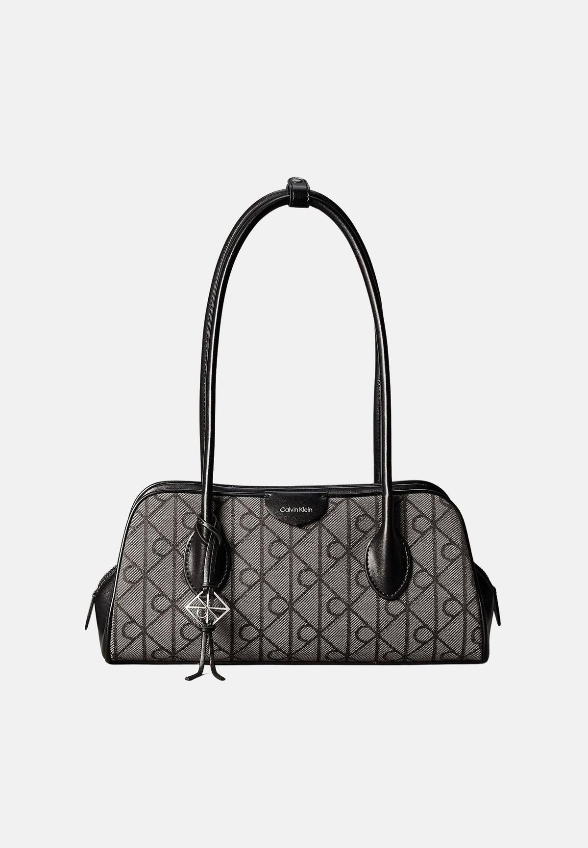 Calvin Klein EMBLEM TRIO JACQUARD, 8E3 Siyah Kadın Çanta