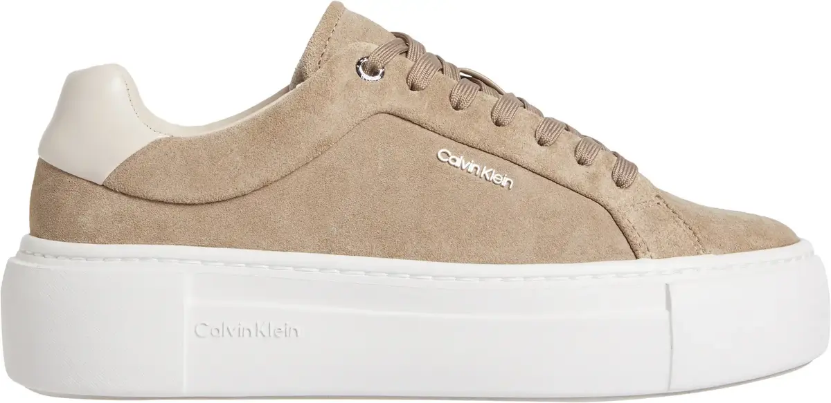 Calvin Klein FLATFORM CUP LACE UP, 0HP Kahverengi Kadın Spor Ayakkabı & Sneaker