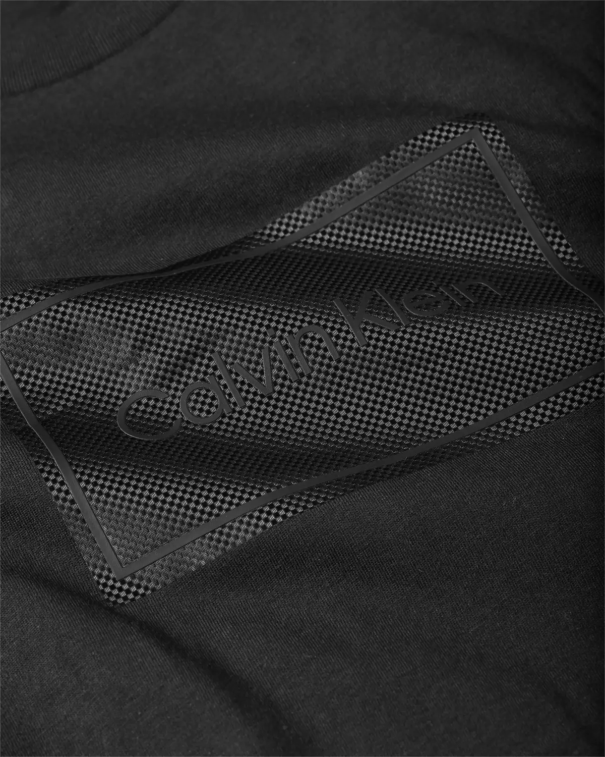 Calvin Klein TEXTURED LOGO BOX C Erkek Siyah T-Shirt