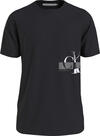Calvin Klein GLITCHED CK LOGO TEE Erkek Siyah T-Shirt