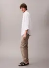 Calvin Klein SKNNY ELSTC RPSTP CR Bej Erkek Pantolon