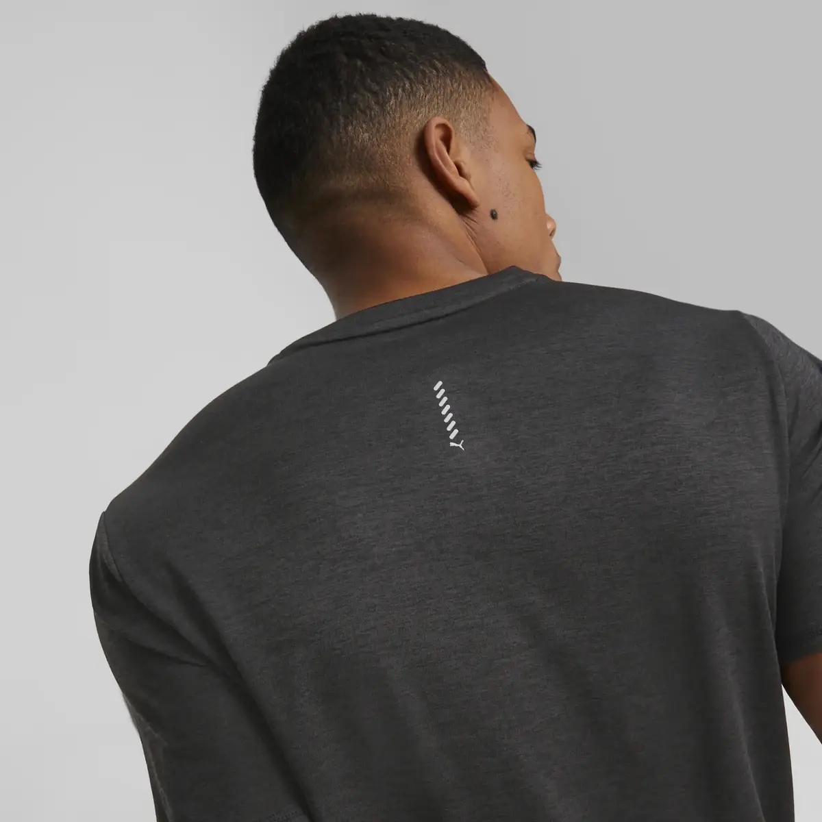 Puma RUN FAVORITE HEATHER TEE M Siyah Erkek T-Shirt & Polo