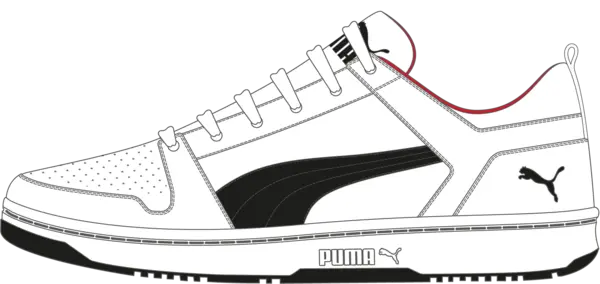 Puma Rebound Layup Lo SL Jr Beyaz Erkek Çocuk Spor Ayakkabı