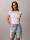 Calvin Klein 90S 6 IN SHORT WASHE, XHL Kadın Mavi Kot Şort