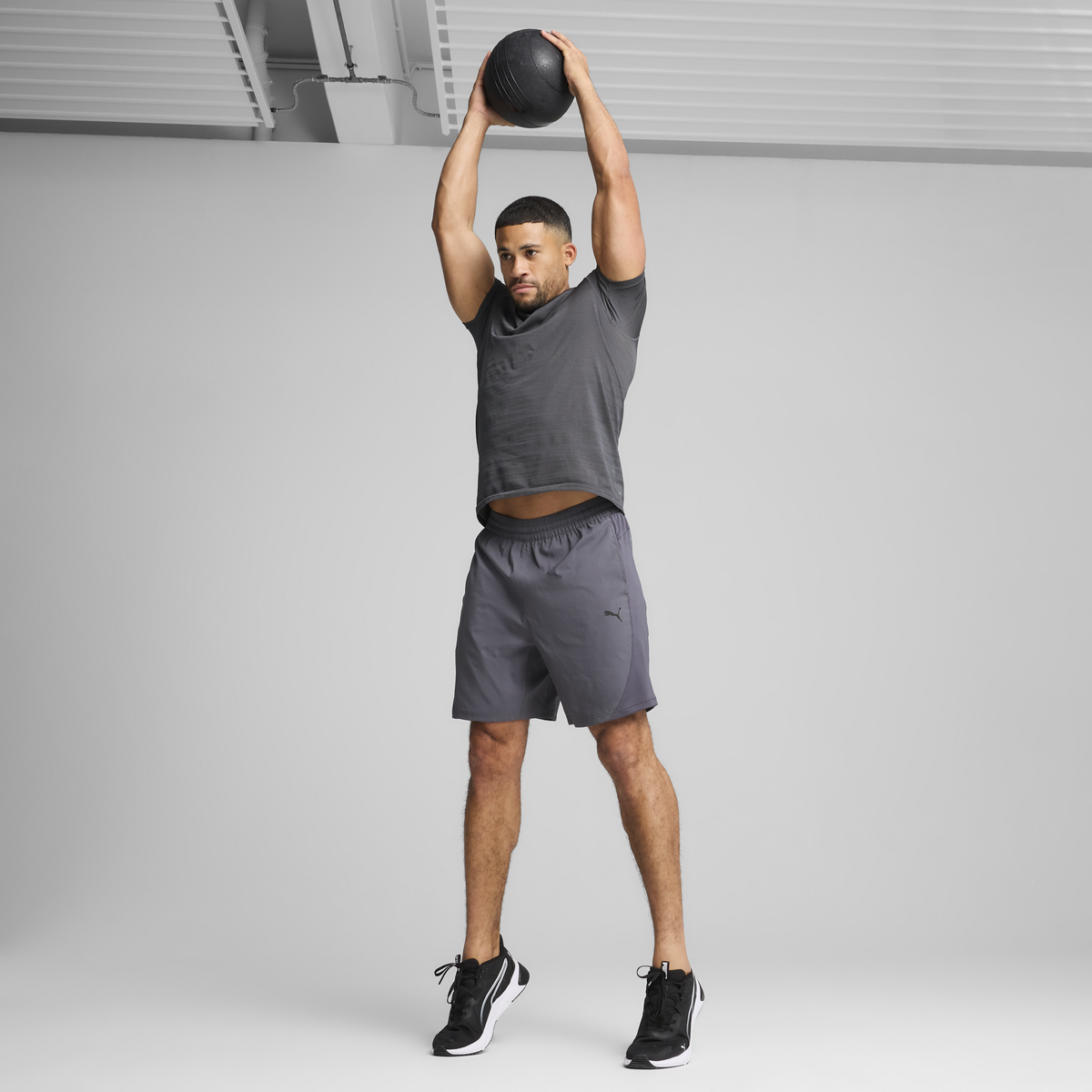 Puma M TAD TECH Fabric Mix Short Gri Erkek Şort