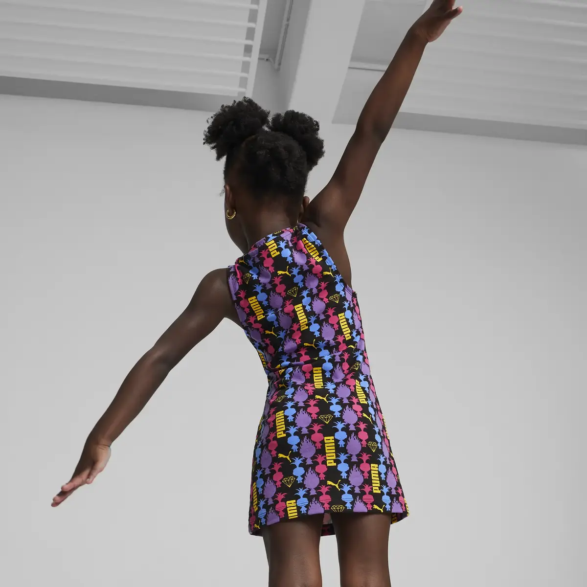 PUMA PUMA X TROLLS Dress PUMA Black Siyah Kız Çocuk Elbise