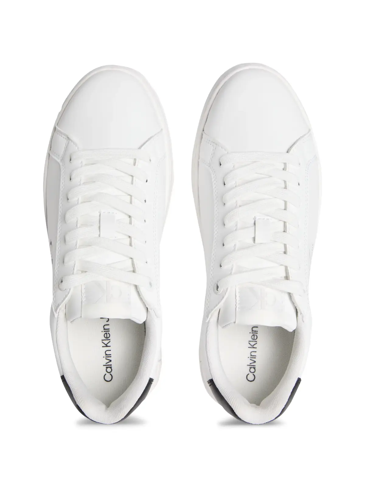 Calvin Klein BOLD FLATF LOW LACE, 01W Beyaz Kadın Spor Ayakkabı & Sneaker