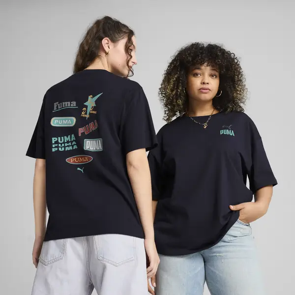 PUMA WARDROBE ESS Graphic Tee Lacivert Kadın T-Shirt