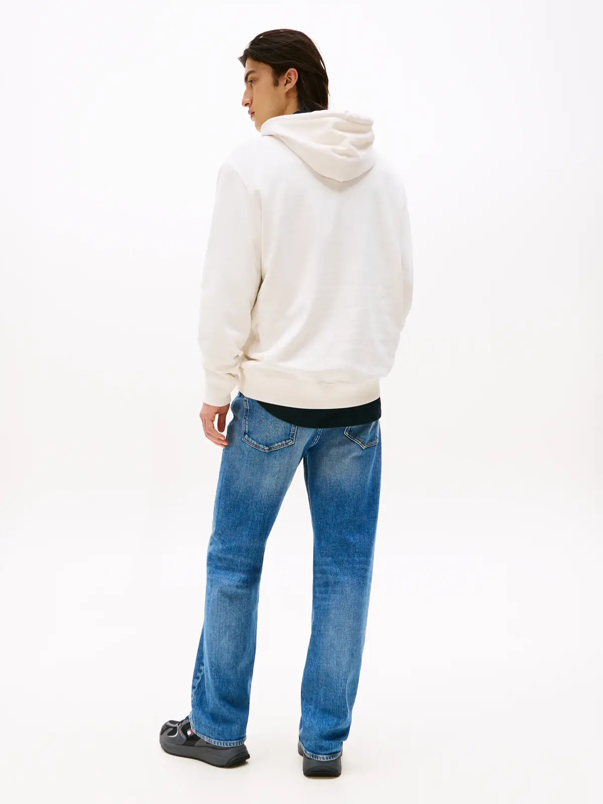 Tommy HilfigerTJM REG RWB FLAG HOODIE, Beyaz Erkek Hoodie