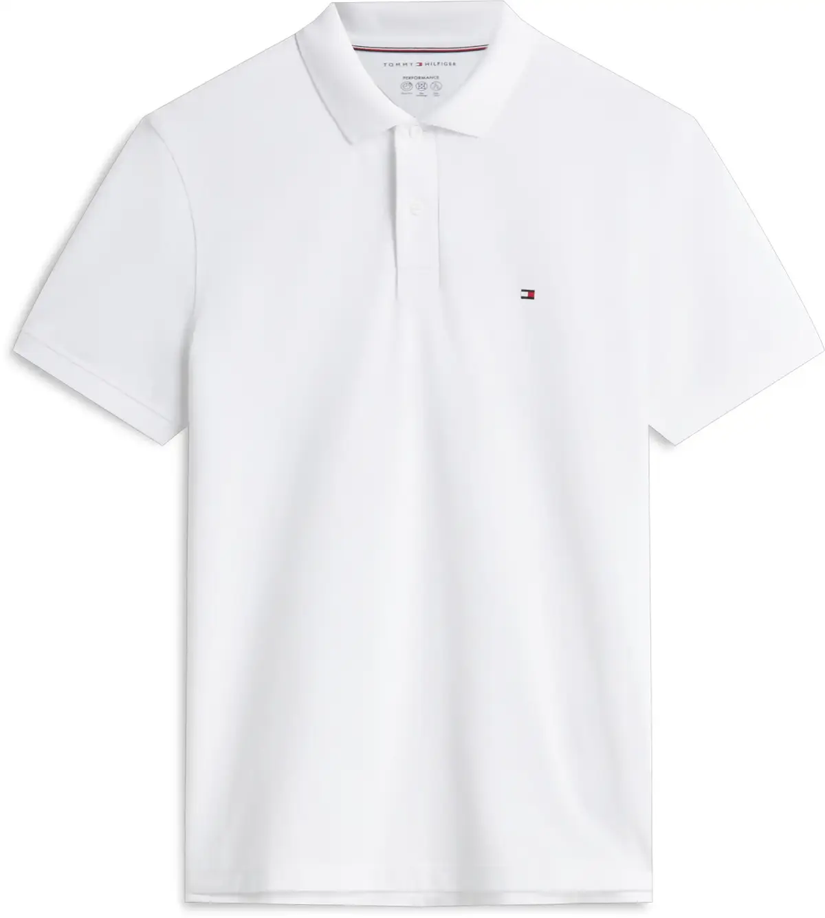Tommy Hilfiger PERFORMANCE PIQUE RE, YBR Beyaz Erkek T-Shirt & Polo