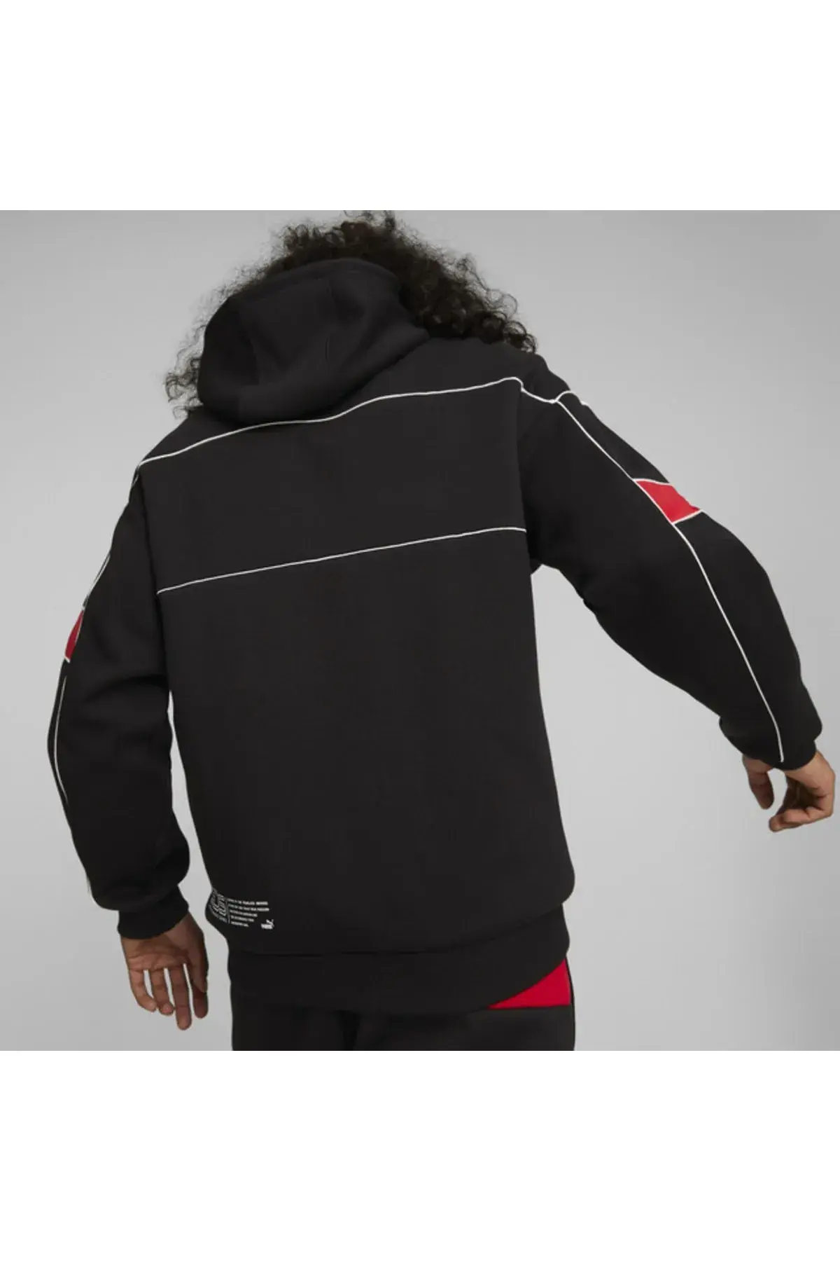 Puma Ferrari Race Sds Hoodie Sweat Siyah Erkek Fermuarlı Hoodie