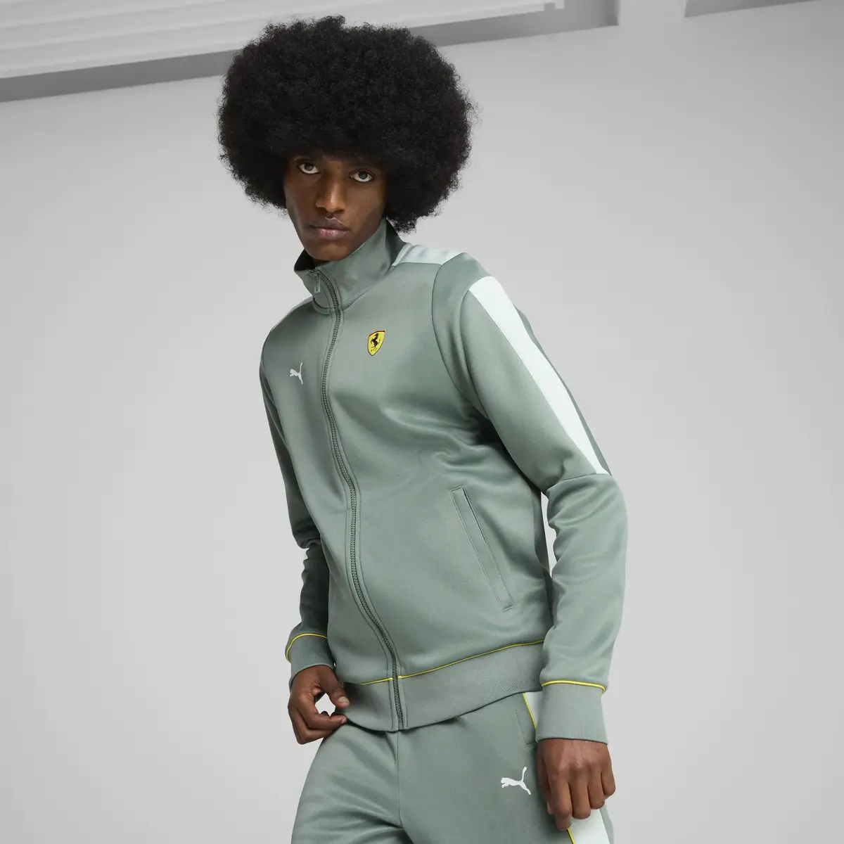 PUMA Ferrari Race MT7 Jacket Yeşil Erkek Ceket