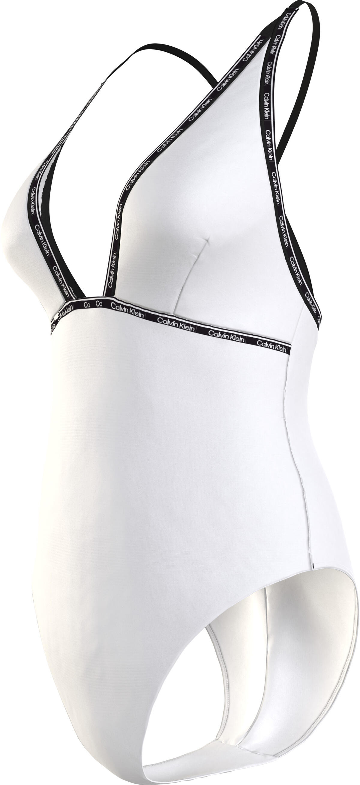 Calvin Klein PLUNGE ONE PIECE Kadın Beyaz Mayo