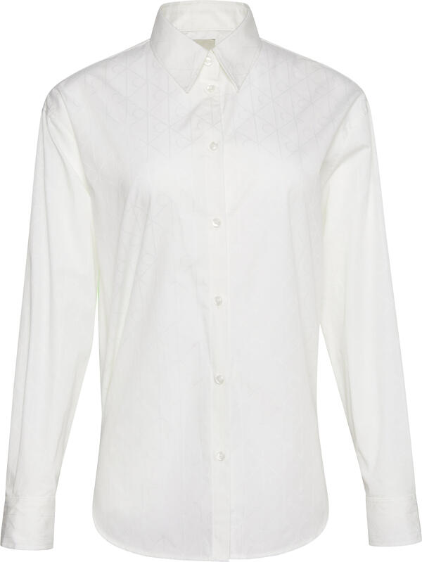 Calvin Klein AOP Logo Perfect Button-down Shi Beyaz Kadın Gömlek