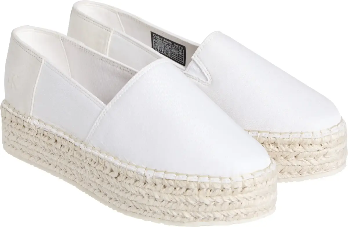 Calvin Klein FLATFORM ESPADRILLE, 01S Beyaz Kadın Ayakkabı-Bot