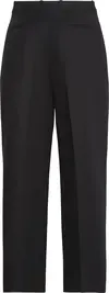 Calvin Klein STRETCH CHINO W/ PLEAT - WIDE LE Kadın Siyah Kumaş Pantolon