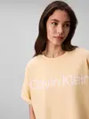 Calvin Klein A-SS Boxy Logo Graph, RM9 Sarı Kadın T-Shirt