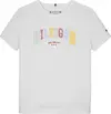 Tommy Hilfiger VARSITY TEE SS, YBR Beyaz Kız Çocuk T-Shirt & Polo
