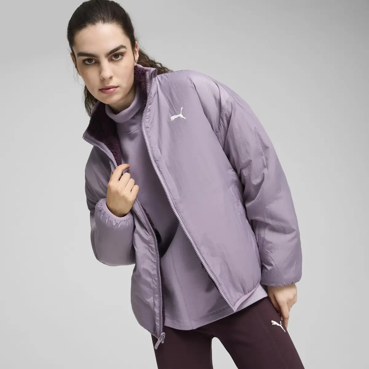 Puma Reversible Sherpa Jacket Siyah Kadın Şişme Mont