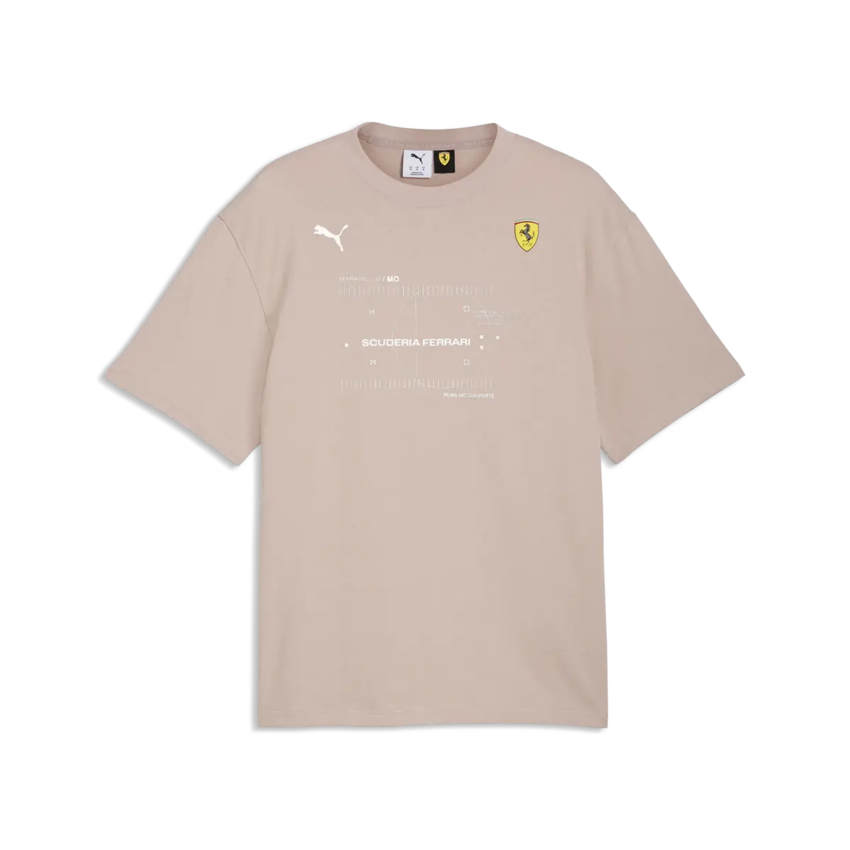 PUMA Ferrari Premium TEE Bej Erkek T-Shirt