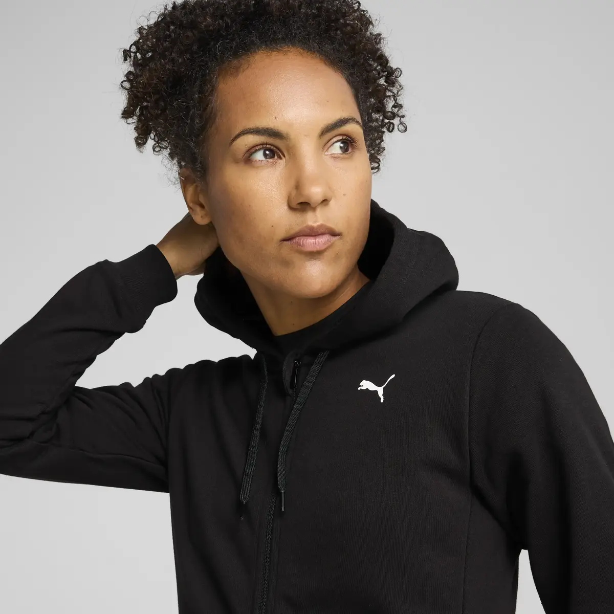 Puma TAD ESSENTIAL W FT FZ Siyah Kadın Sweatshirt