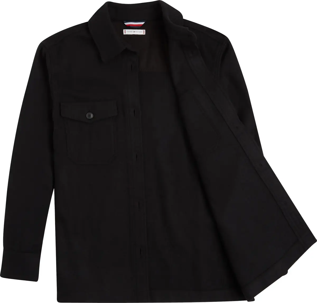 Tommy Hilfiger WOOL BLEND SHACKET Kadın Siyah Blazer